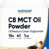 Nutricost C8 MCT Oil Powder 1LB (16oz) Vanilla Flavor - 95% C8 MCT Oil Powder, Best for Keto Diets, Non-GMO, Gluten Free