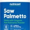 Nutricost Saw Palmetto 1000mg, 120 Capsules - CCOF Certified Made with Organic Saw Palmetto, Vegetarian Friendly, 60 Servings, 500mg Per Capsule, Gluten Free