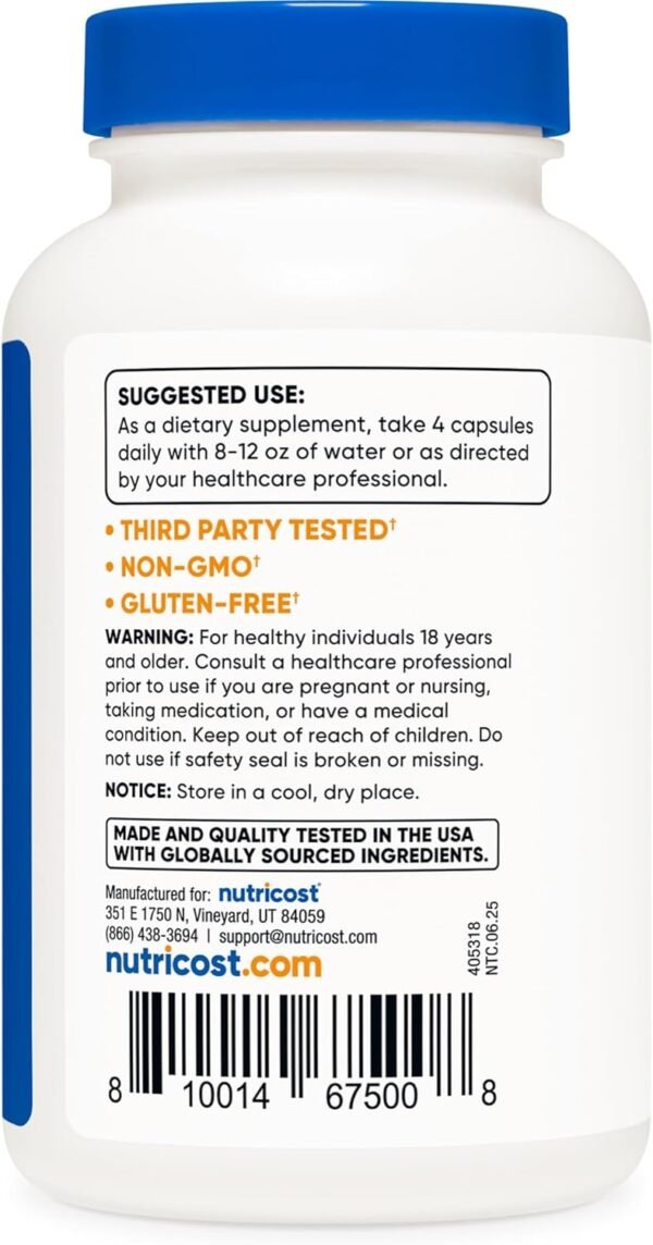 Nutricost L-Leucine 2,000mg, 120 Vegetarian Capsules, Non-GMO, Gluten Free, 30 Servings