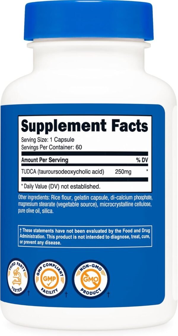 Nutricost Tudca 250mg, 60 Capsules (2 Bottles)