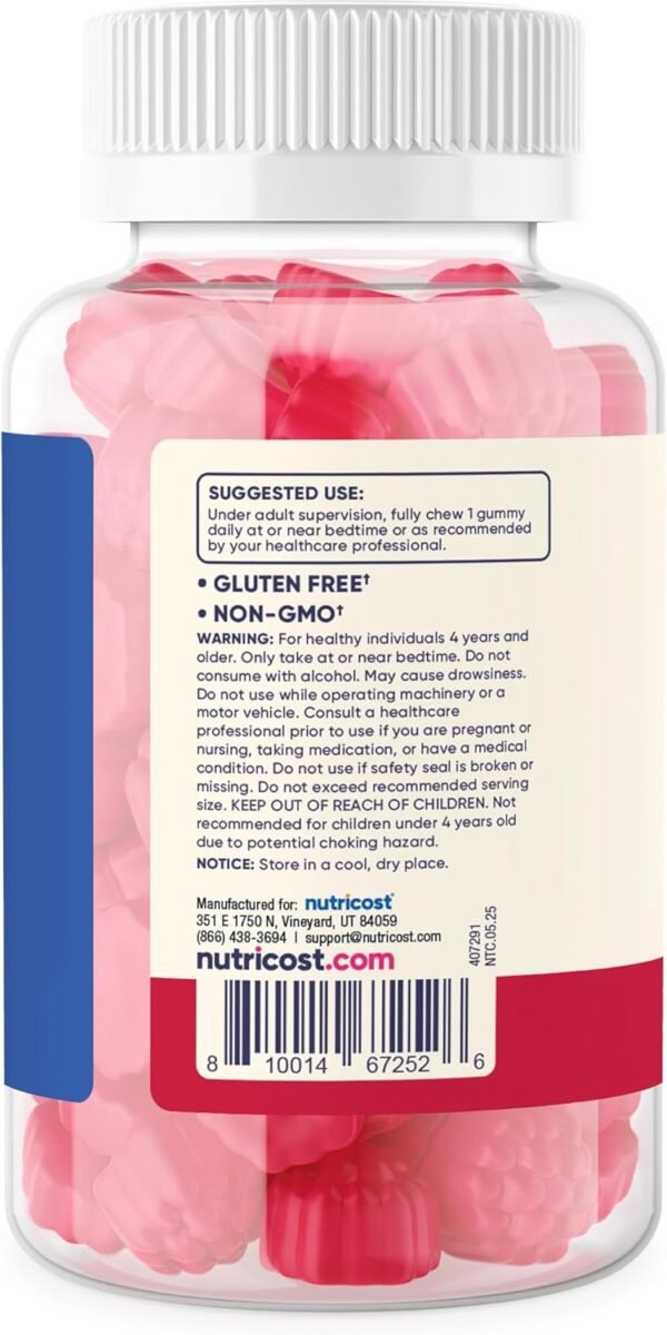 Nutricost Kids Melatonin Gummies 1mg, 120 Gummies, Strawberry Flavored
