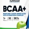 Nutricost BCAA + Hydration Powder (Green Apple) 30 Servings - Branched Chain Amino Acids with Hydration Complex - Gluten-Free, Non-GMO