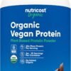Nutricost Organic Vegan Protein Chocolate (2 LB) - Gluten-Free, GMO-Free