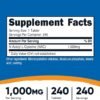 Nutricost N-Acetyl L-Cysteine (NAC) 1000 mg, 240 Vegan Tablets - GMO Free, Gluten Free, Vegetarian Supplement